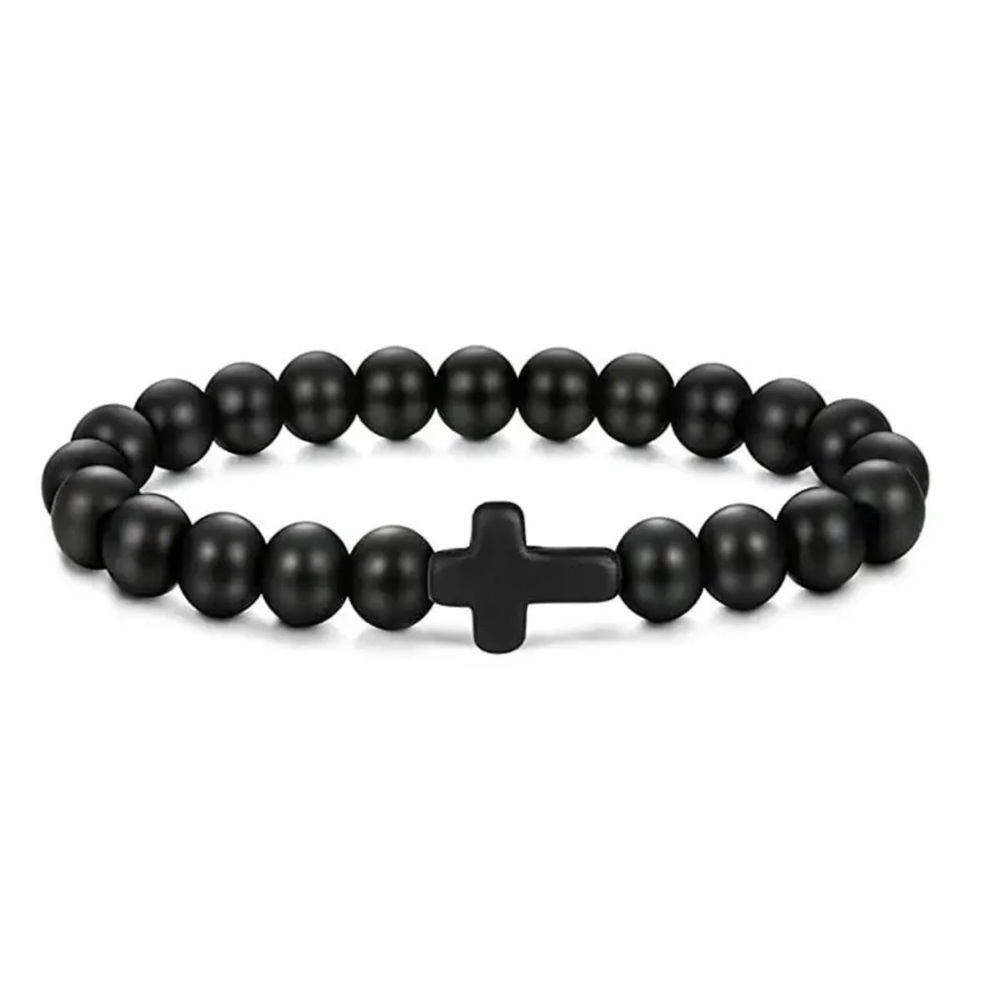 Men’s Black Cross Bracelet